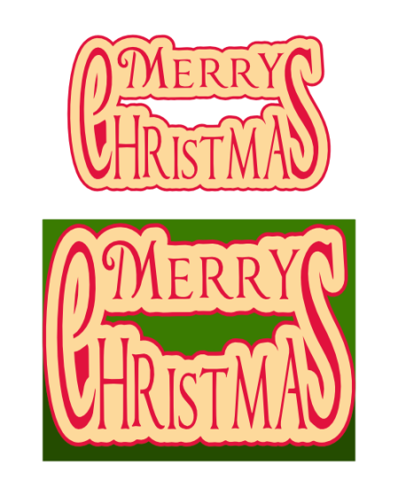 Merry Christmas title and card